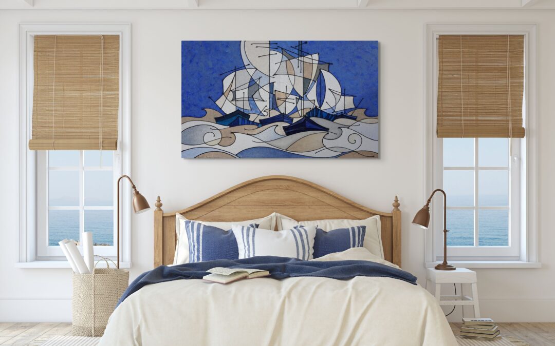 Barche a Vela Blu Grigio