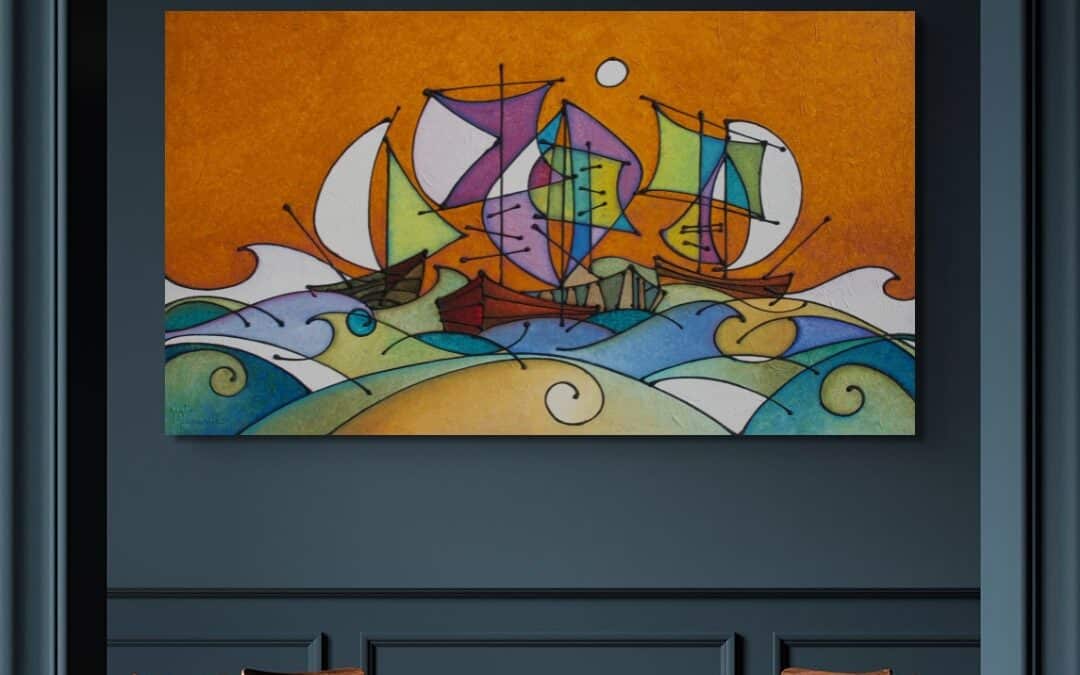 Barche a Vele Colori Vivi